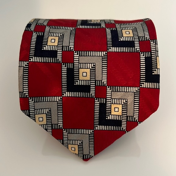 Like New Vintage 90’s Geometric Tie - Picture 1 of 5